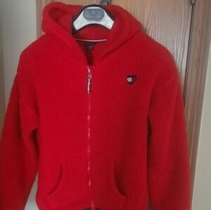 Tommy Hilfiger Kids Red Sharpa Fleece Hoodie